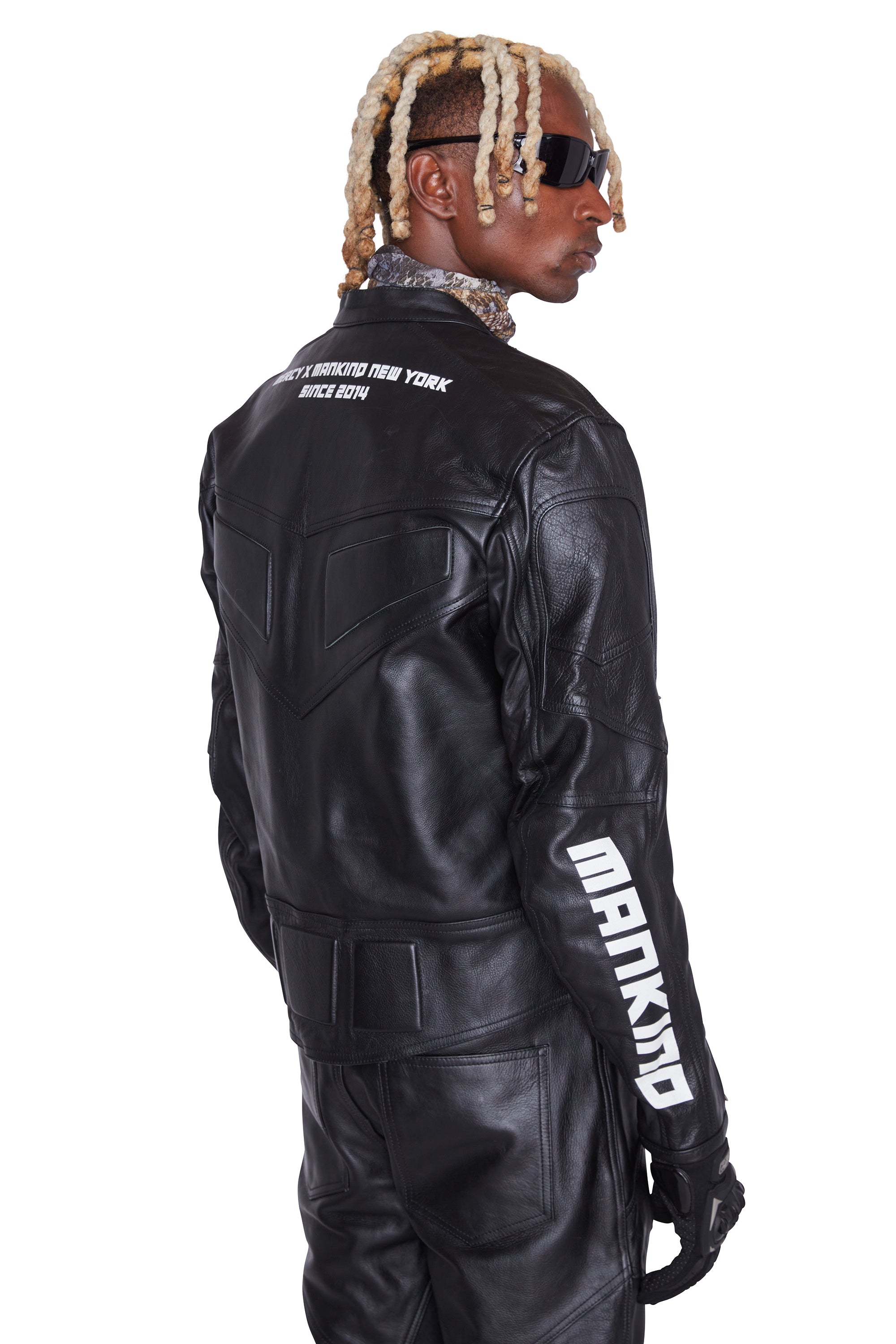 Moto Leather Racer Jacket (Black)