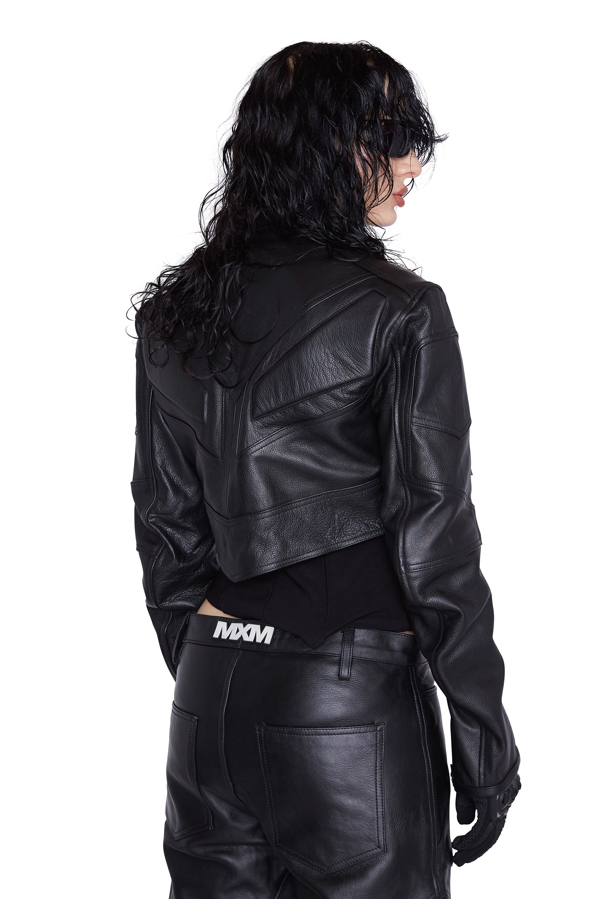 Cropped Moto Leather Rider