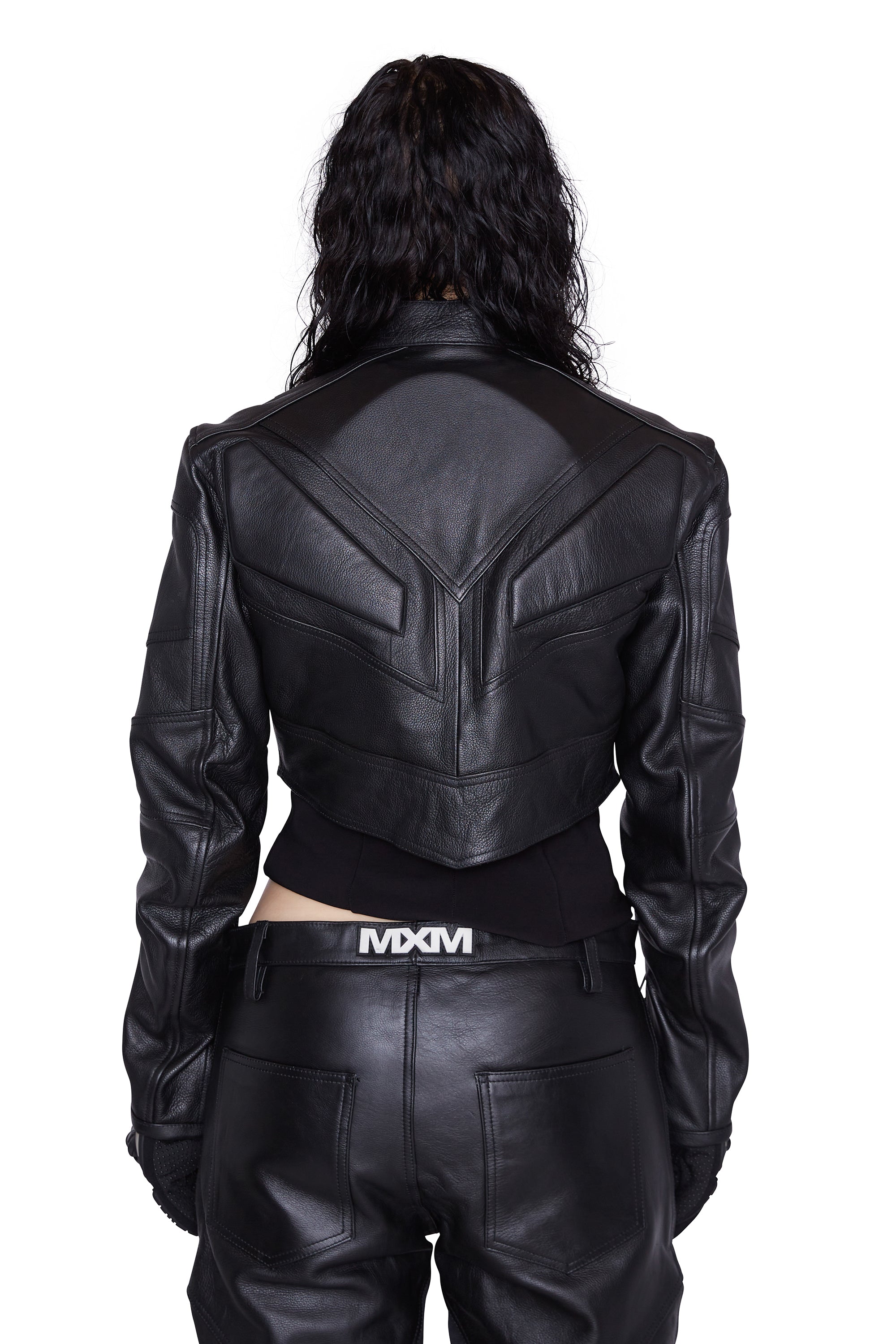 Cropped Moto Leather Rider