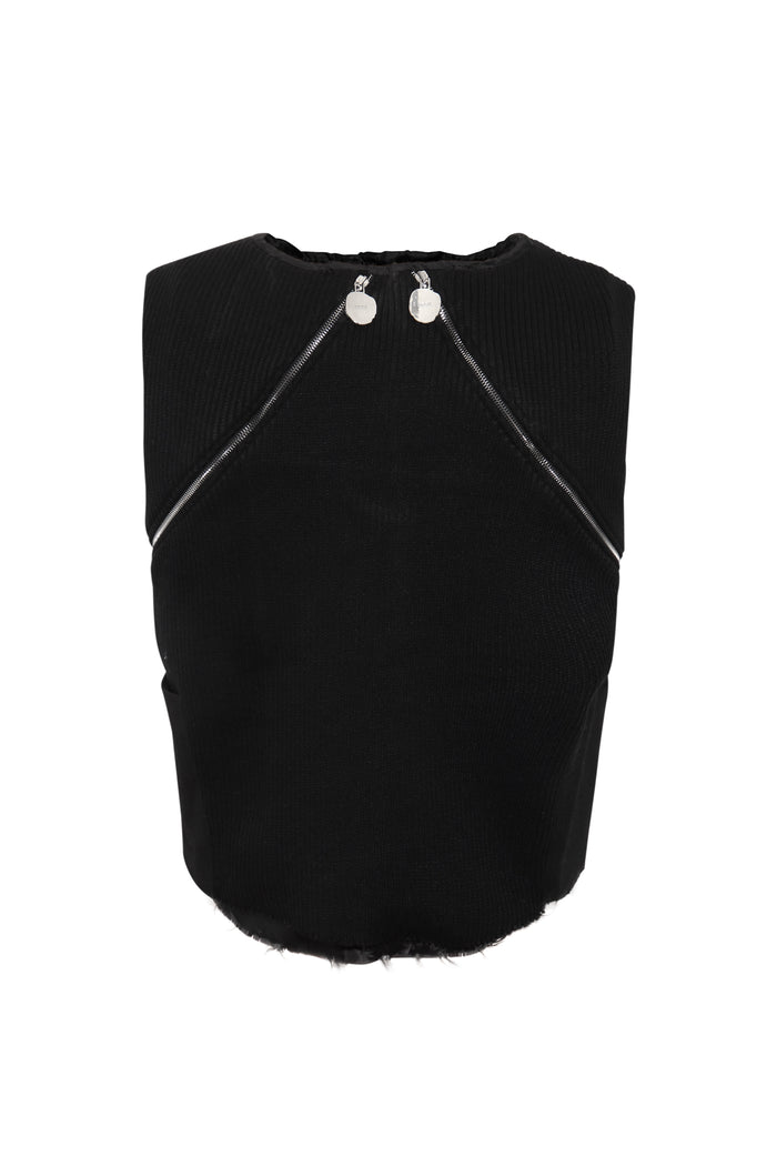 Reversible Zip Knit Vest